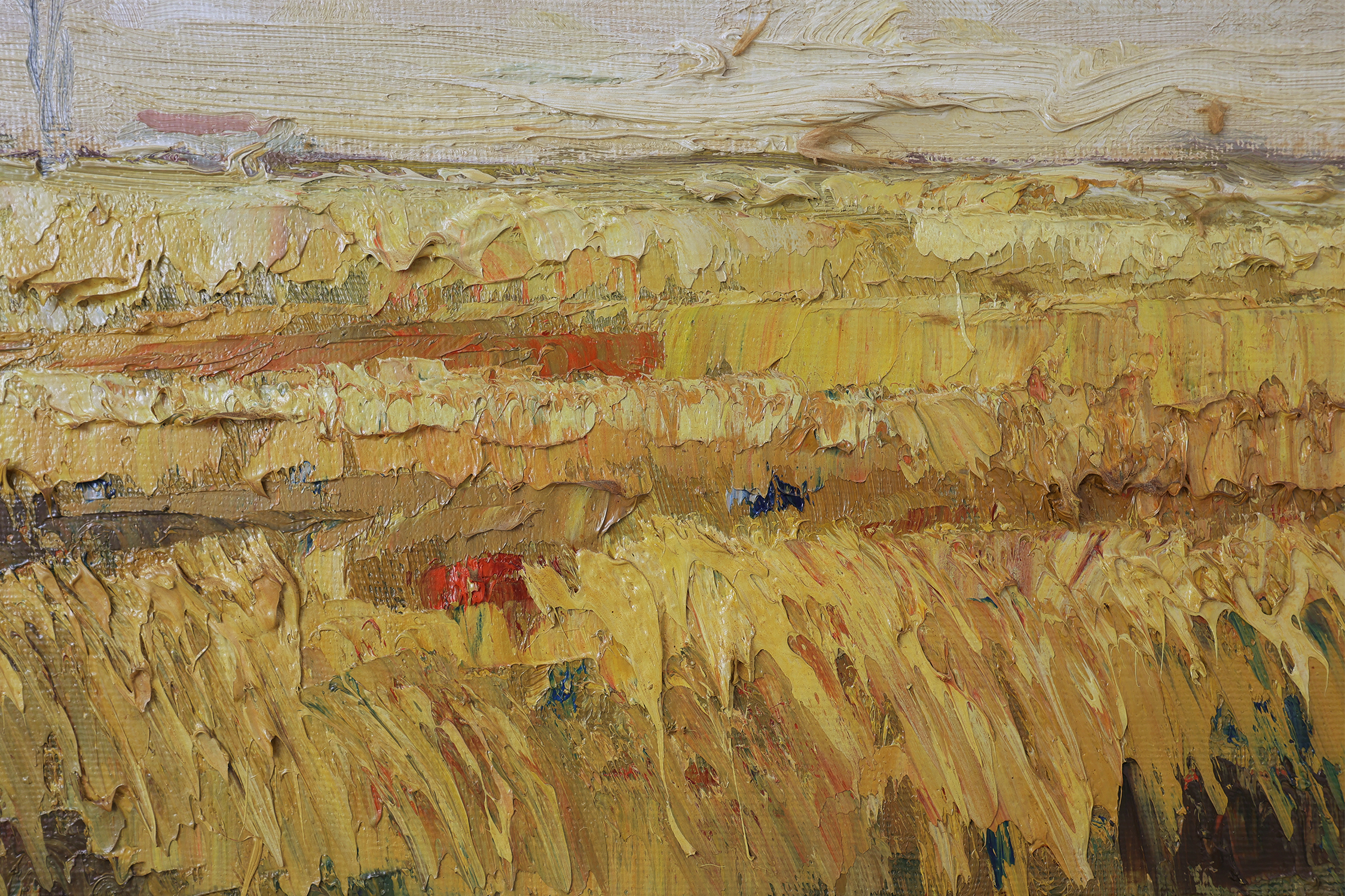 Impressionist Belgian Wheat Field Landscape Painting, Oil on Canvas, 20th Centurythumbnail